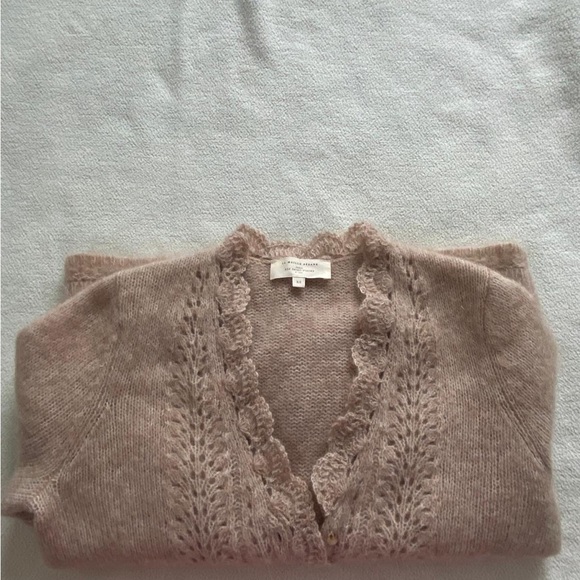 Sezane Soft Pink Cardigan Sweater - Picture 2 of 3